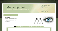 Desktop Screenshot of martineyecare.com